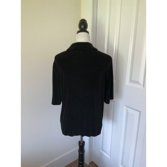 Chico's Travelers Button front size 2 Large short-sleeve top - Picture 4 of 6